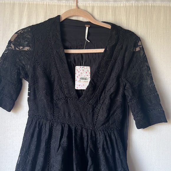 Free people black lace maxi dress - Picture 2 of 11